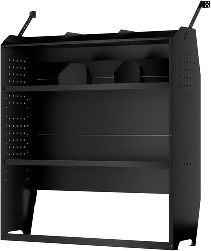 Van Shelving Fit for Ford Transit, RAM ProMaster, Chevy Express, Nissan NV, Sprinter, Low/Mid/High Roof, 42" W x 46" H x 13" D, Steel, Cargo Van Shelving Storage System