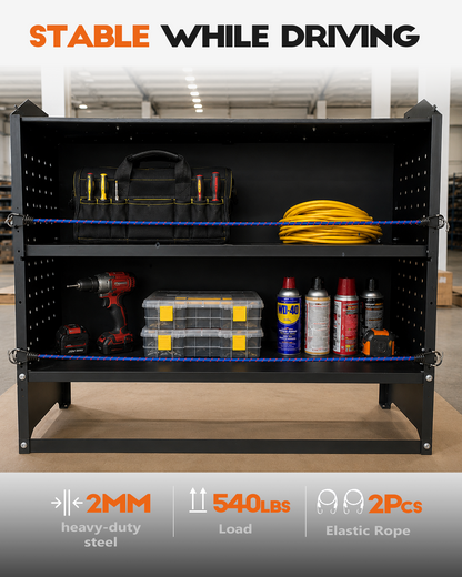 Van Shelving Fit for Ford Transit, RAM ProMaster, Chevy Express, Nissan NV, Sprinter, Low/Mid/High Roof, 52" W x 46" H x 13" D, Steel, Cargo Van Shelving Storage System