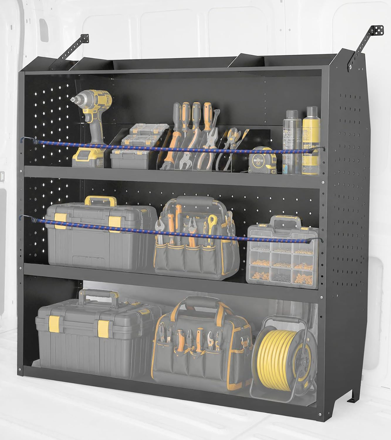 52" W x 43" H x 13" D Van Shelving | Fit for NV200, Transit Connect 2014+, Chevy City Express, Promaster City, Cargo Van Shelving Storage System