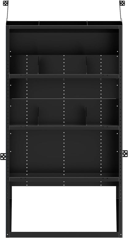 Van Shelving, 32" W x 60" H x 13" D, Mid/High Roof | Fit for Ford Transit, Promaster, Sprinter, Chevy Express, Cargo Van Shelving Storage System