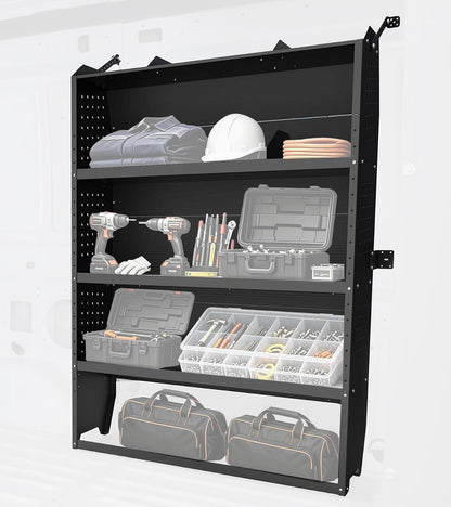 Van Shelving, 42" W x 60" H x 13" D | Fit for Ford Transit, Promaster, Sprinter, Chevy Express, Mid/High Roof, Cargo Van Storage System