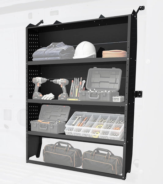 Van Shelving, 42" W x 60" H x 13" D | Fit for Ford Transit, Promaster, Sprinter, Chevy Express, Mid/High Roof, Cargo Van Storage System